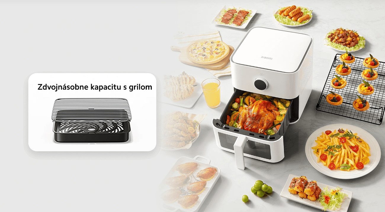 Veľký objem 5,5L a jedinečný grill